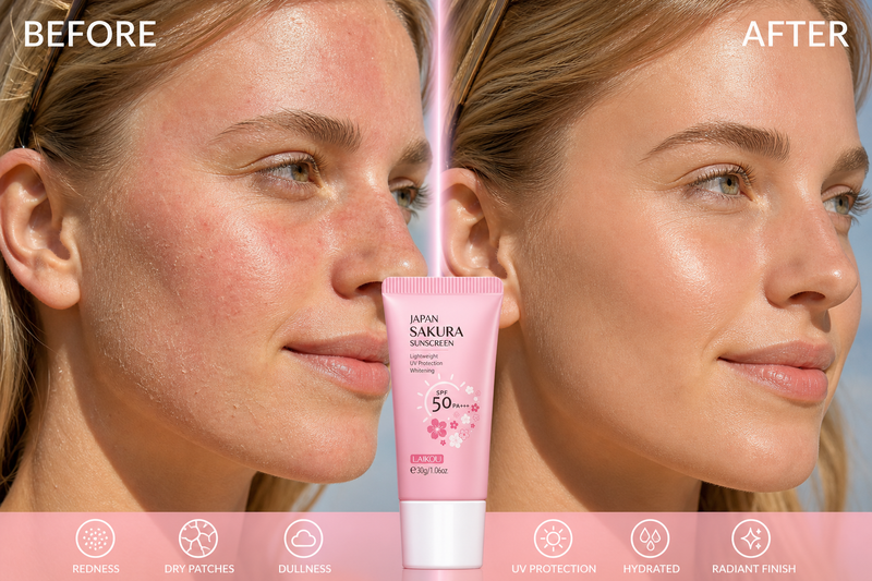 Crème Solaire Sakura SPF50 PA+++ — Protection UV Japonaise